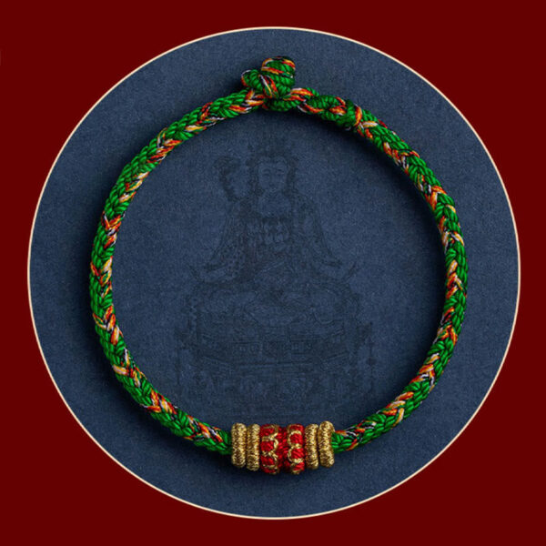Buddha Stones Tibet Handmade Chinese Zodiac Natal Buddha Luck Strength Braided String Bracelet - 图片 15