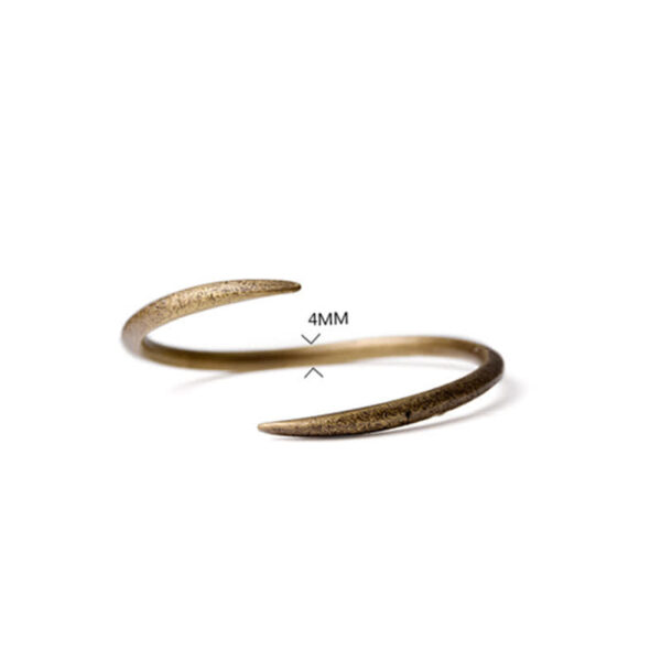Buddha Stones Simple Design Copper Luck Adjustable Cuff Bracelet - 图片 14