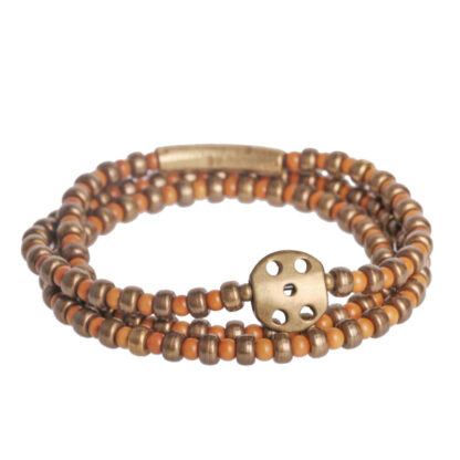 Retro Olive Pit Copper Wealth Bracelet - 图片 8