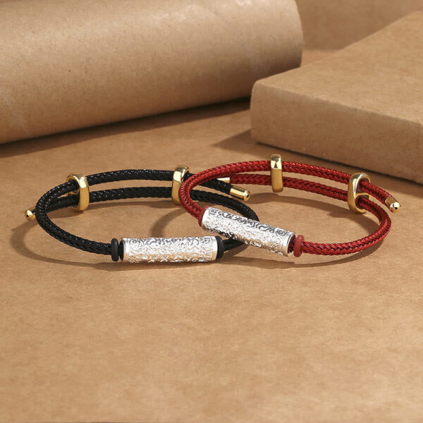 Tibet Handmade Tai Sui Rope Protection Strength Braided Bracelet - 图片 5