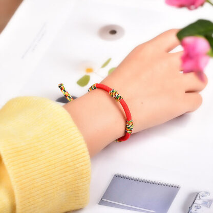 Buddha Stones Tibetan Handmade Colorful King Kong Knot Lucky Protection Braid String Bracelet - 图片 7