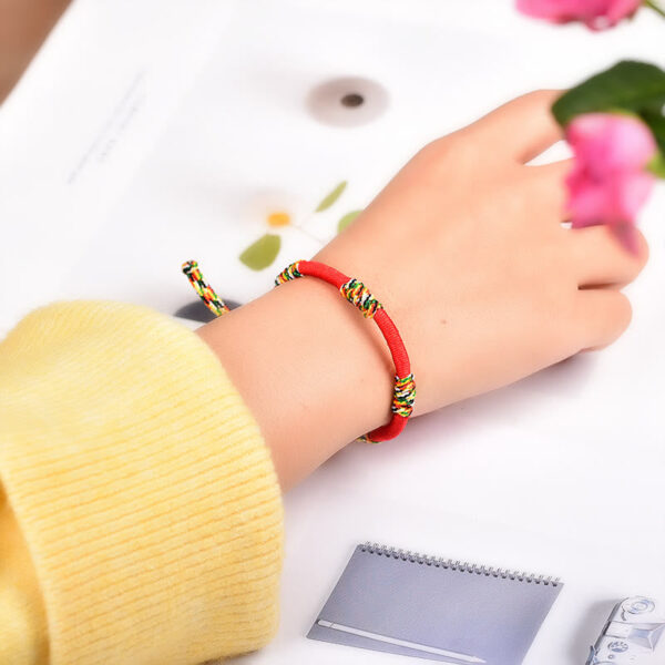 Buddha Stones Tibetan Handmade Colorful King Kong Knot Lucky Protection Braid String Bracelet - 图片 7