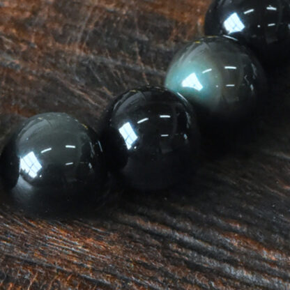 Buddha Stones Rainbow Obsidian Copper Bead Positive Transformation Bracelet - 图片 8