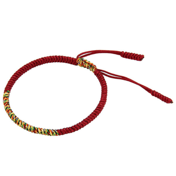 Buddha Stones Tibetan Handmade Multicolor King Kong Knot Luck Strength Braided Bracelet - 图片 5