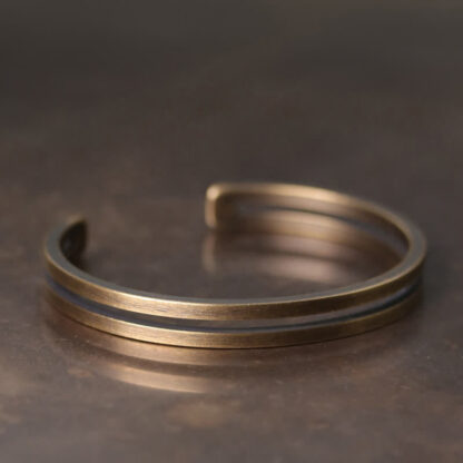 Buddha Stones Rustic Copper Luck Viking Cuff Bracelet - 图片 2
