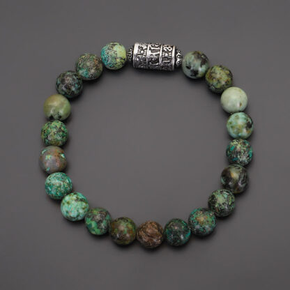 Buddha Stones Natural Lazurite Pietersite Unakite Om Mani Padme Hum Bead Positive Bracelet - 图片 11