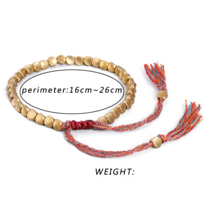 Tibetan Copper Beads Healing Luck Bracelet - 图片 12