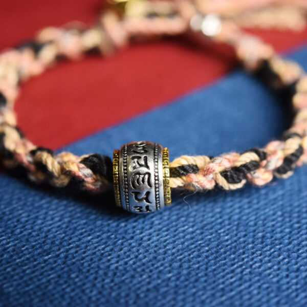 Zakiram Goddess of Wealth Om Mani Padme Hum Peace Handmade Bracelet - 图片 5