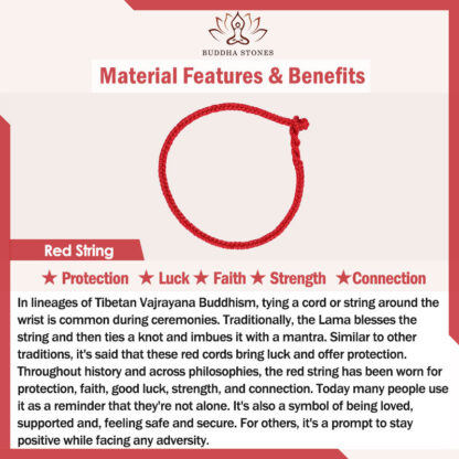 Buddha Stones Red String Jade Luck Fortune Knot Braided String Bracelet - 图片 19
