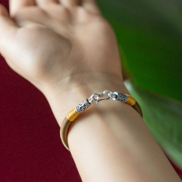 Handmade Tibetan Amulet King Kong Knot Luck Protection Braided Bracelet - 图片 9
