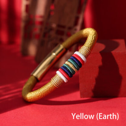 Buddha Stones Tibetan Handmade Colorful King Kong Knot Five Elements Luck Braid String Bracelet - 图片 12