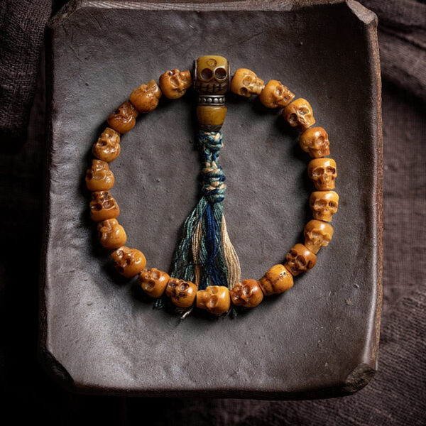 Tibetan Yak Bone The Lord Of The Corpse Forest Pattern Strength Bracelet