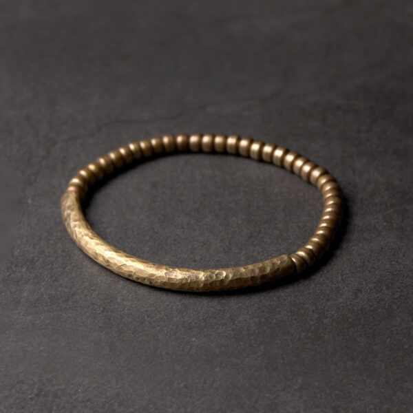 Simple Design Copper Brass Bead Luck Wealth Bracelet