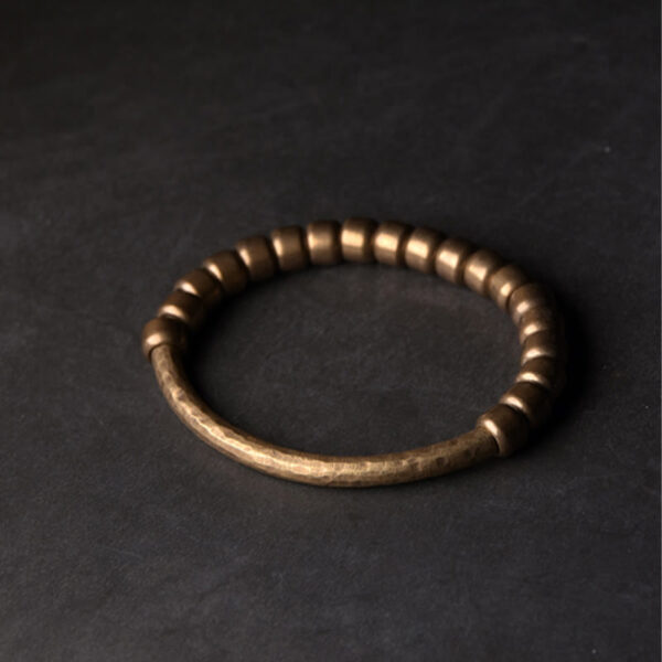 Simple Design Copper Brass Bead Luck Wealth Bracelet - 图片 8