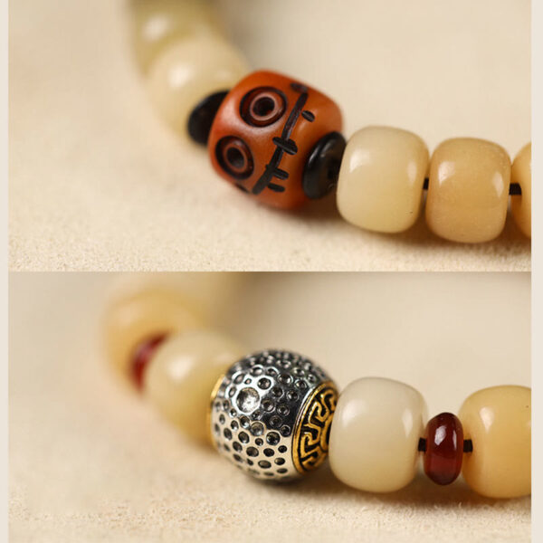 Natural Bodhi Seed The Lord of the Corpse Forest Om Mani Padme Hum Wisdom Bracelet - 图片 15