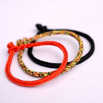 Buddha Stones Tibetan Handmade Eight Thread Peace Knot Protection Braided String Bracelet - 图片 4