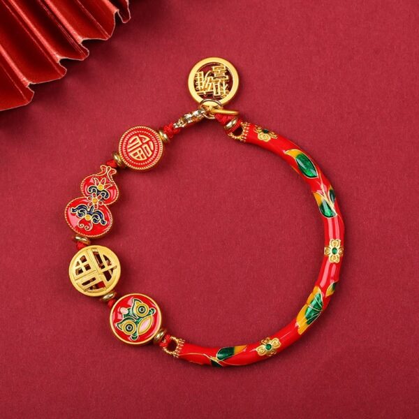 Buddha Stones Tibetan Gourd Fortune Happiness Lion Wealth Luck Bracelet - 图片 7