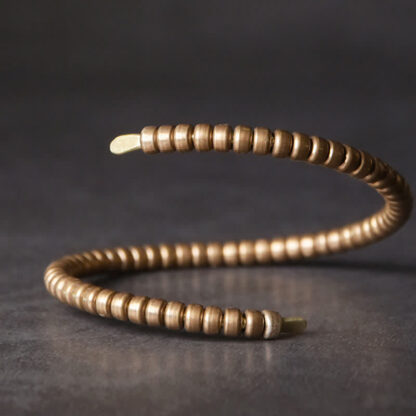 Buddha Stones Vintage Design Copper Balance Adjustable Cuff Bracelet - 图片 4