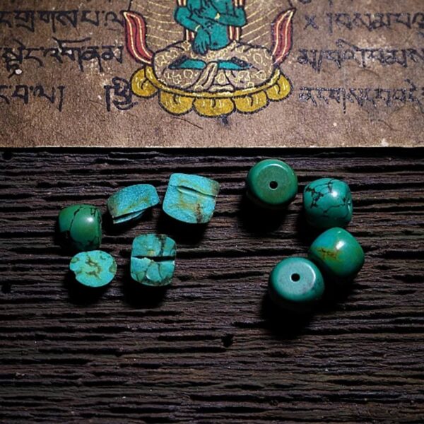 Tibetan Yak Bone Dzi Bead Turquoise Keep Away Evil Spirits Bracelet - 图片 8