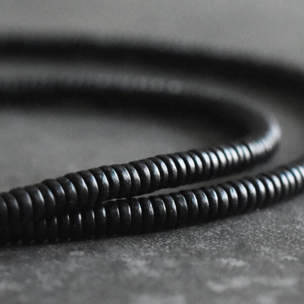 Tibetan Ebony Wood Beads Copper Peace Multilayered Bracelet - 图片 3