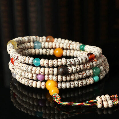 Tibetan Bodhi Seed Amber Agate Wealth Bracelet - 图片 4