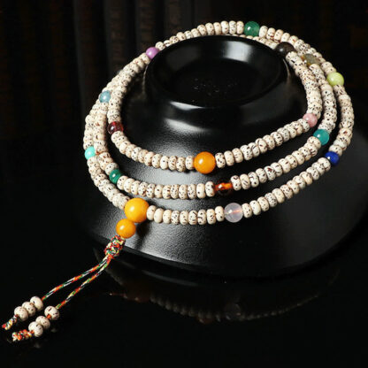 Tibetan Bodhi Seed Amber Agate Wealth Bracelet - 图片 6