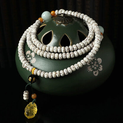 Tibetan Bodhi Seed Amber Agate Wealth Bracelet - 图片 2