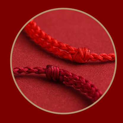 Handmade 999 Sterling Silver Om Mani Padme Hum Heart Sutra Carved Luck Rope Bracelet Anklet - 图片 18