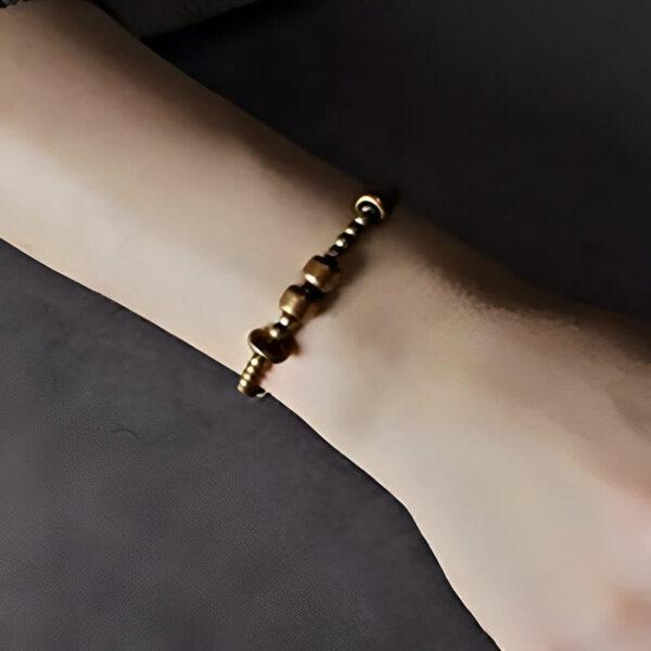 Vintage Copper Brass Blance Wealth Bracelet - 图片 5