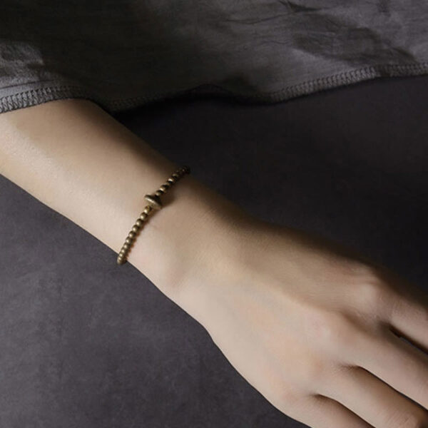 Vintage Copper Brass Blance Wealth Bracelet - 图片 8