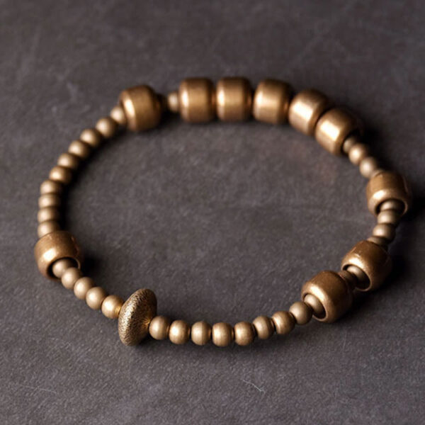 Vintage Copper Brass Blance Wealth Bracelet - 图片 7
