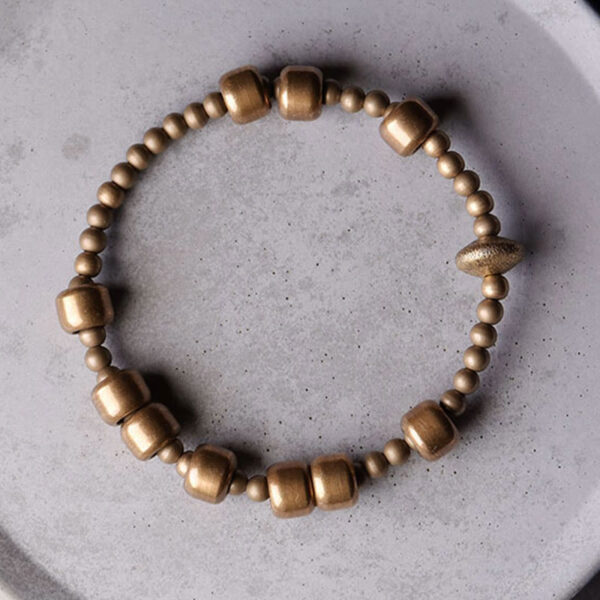 Vintage Copper Brass Blance Wealth Bracelet - 图片 3