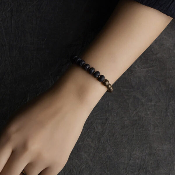 Lava Rock Beads Adsorb Negative Energy Copper Bracelet - 图片 4
