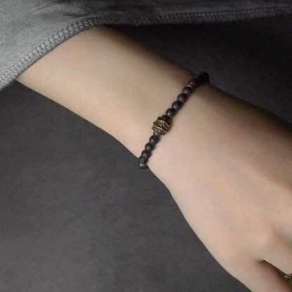 Support Healing Lava Rock Beads Copper Bracelet - 图片 5