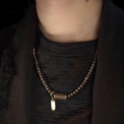 Healing Tibetan Ebony Wood Beads Copper Multilayered Bracelet - 图片 4