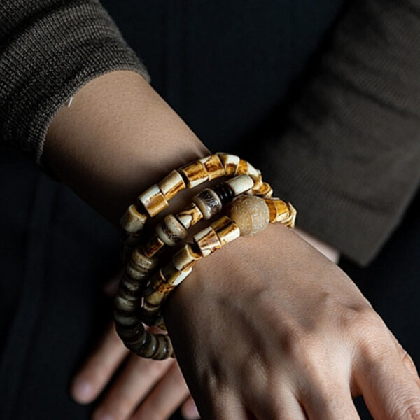 Tibetan Deer Bone Yak Bone Lucky Balance Bracelet - 图片 13