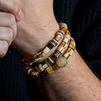 Tibetan Deer Bone Yak Bone Lucky Balance Bracelet - 图片 5