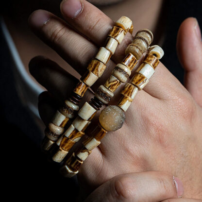 Tibetan Deer Bone Yak Bone Lucky Balance Bracelet - 图片 18