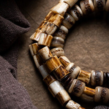 Tibetan Deer Bone Yak Bone Lucky Balance Bracelet - 图片 2