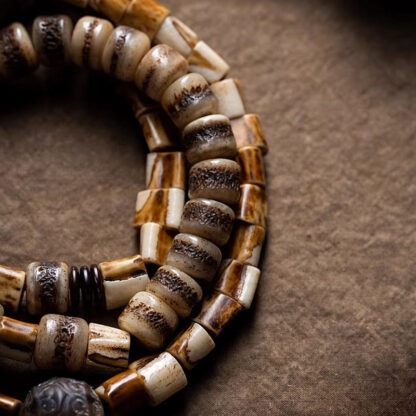 Tibetan Deer Bone Yak Bone Lucky Balance Bracelet - 图片 4