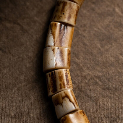 Tibetan Deer Bone Yak Bone Skull Carved Wisdom Bracelet - 图片 3