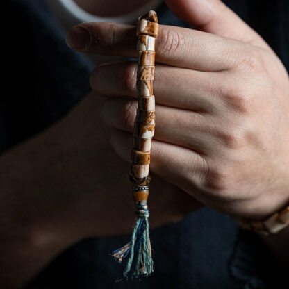 Tibetan Deer Bone Yak Bone Skull Carved Wisdom Bracelet - 图片 9