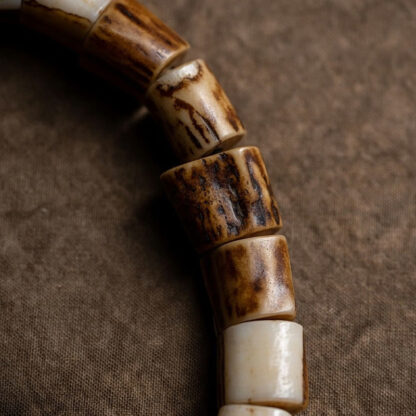 Tibetan Deer Bone Yak Bone Skull Carved Wisdom Bracelet - 图片 8