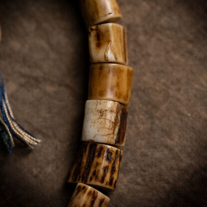 Tibetan Deer Bone Yak Bone Skull Carved Wisdom Bracelet - 图片 7