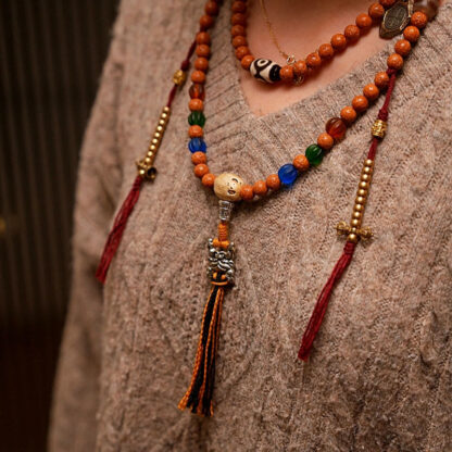 Tibet Bodhi Seed 108 Mala Beads Wisdom Peace Bracelet Necklace - 图片 5