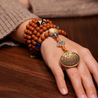 Tibet Bodhi Seed 108 Mala Beads Wisdom Peace Bracelet Necklace - 图片 6