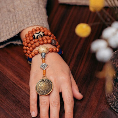 Tibet Bodhi Seed 108 Mala Beads Wisdom Peace Bracelet Necklace - 图片 12