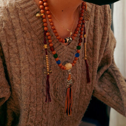 Tibet Bodhi Seed 108 Mala Beads Wisdom Peace Bracelet Necklace - 图片 10