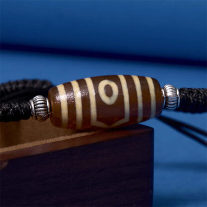 Tibetan Nine-Eye Dzi Bead Three-eyed Dzi Bead Wealth Protection Rope Bracelet - 图片 19