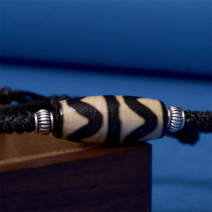 Tibetan Nine-Eye Dzi Bead Three-eyed Dzi Bead Wealth Protection Rope Bracelet - 图片 29